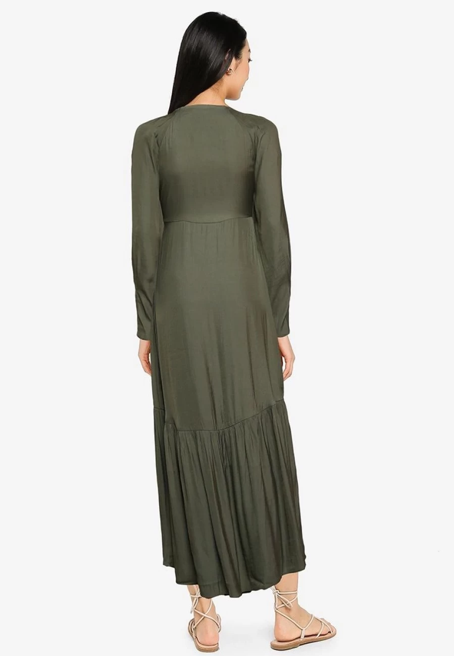 "Elegant Flounce Hem Maxi Dress for Women - Stylish Summer Boho Chic Flowy Long Dress"