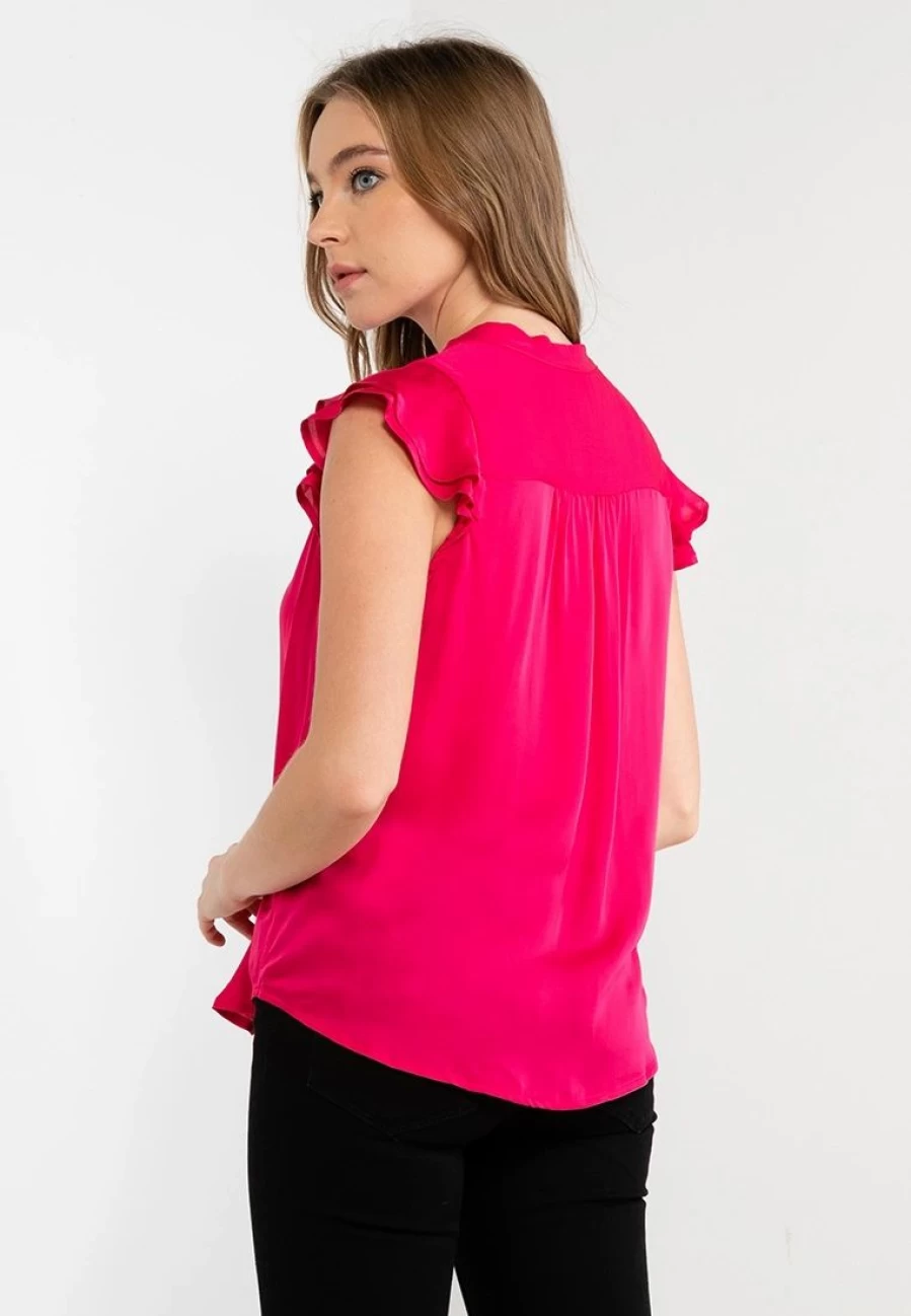 "Banana Republic Women's Tie Neck Blouse - Elegant Sleeve Top for Office Wear"