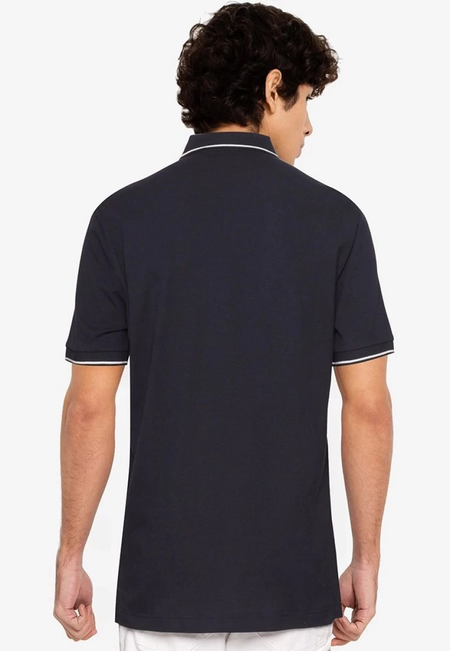 Luxury Jacquard Stripe Polo Shirt for Men - Premium Knit Fabric - Classic Chest Design