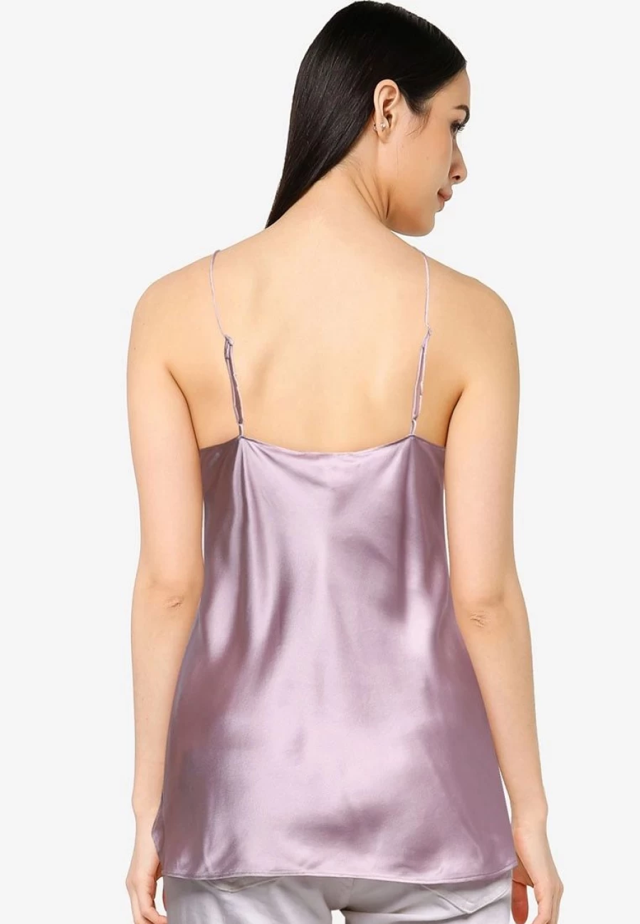 Silk Charmeuse Bias Cut Cami Top - Elegant Sleeveless Blouse for Women