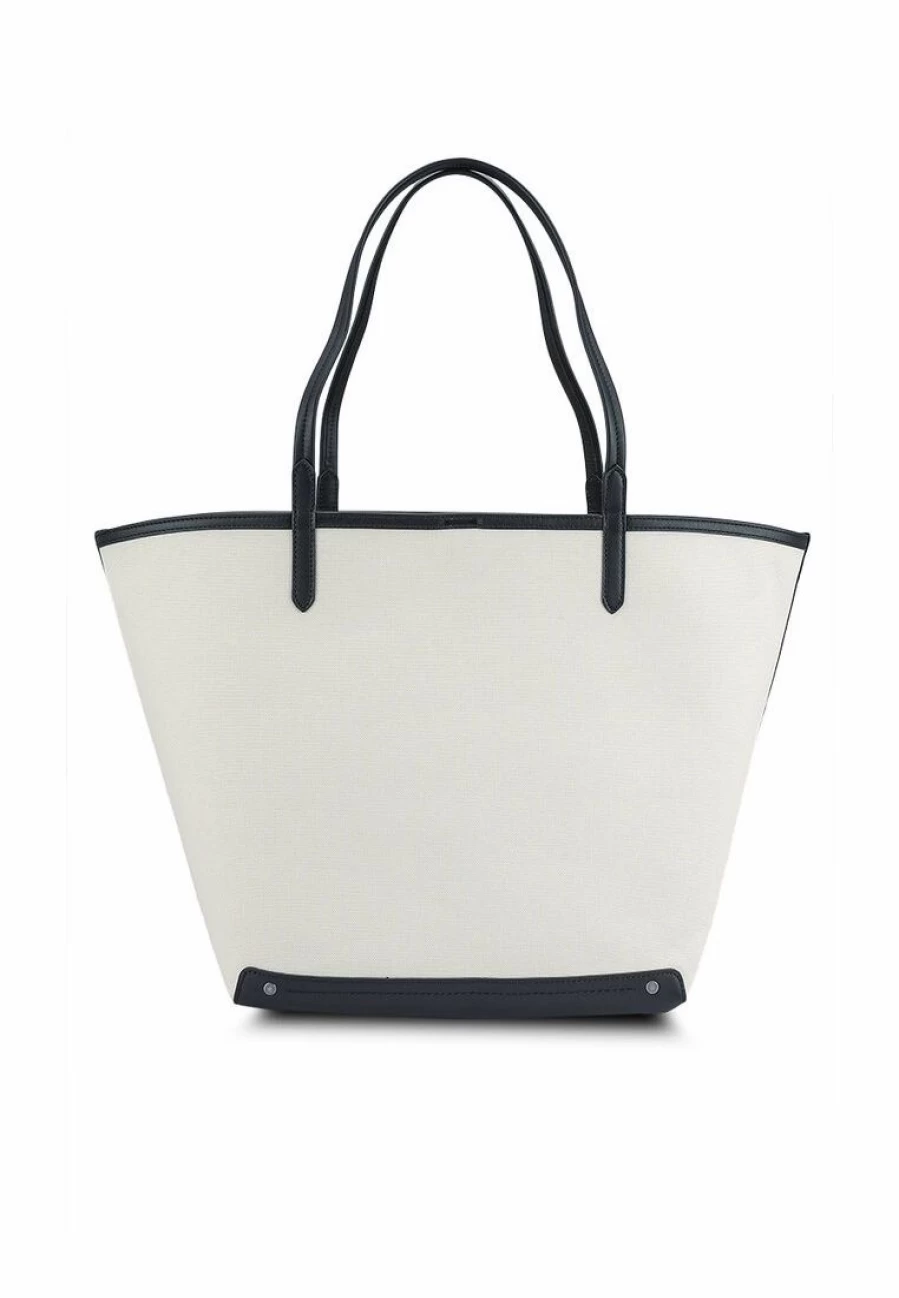 Premium Large Canvas Tote Bag with Genuine Leather Trim – Stylish & Spacious Carryall