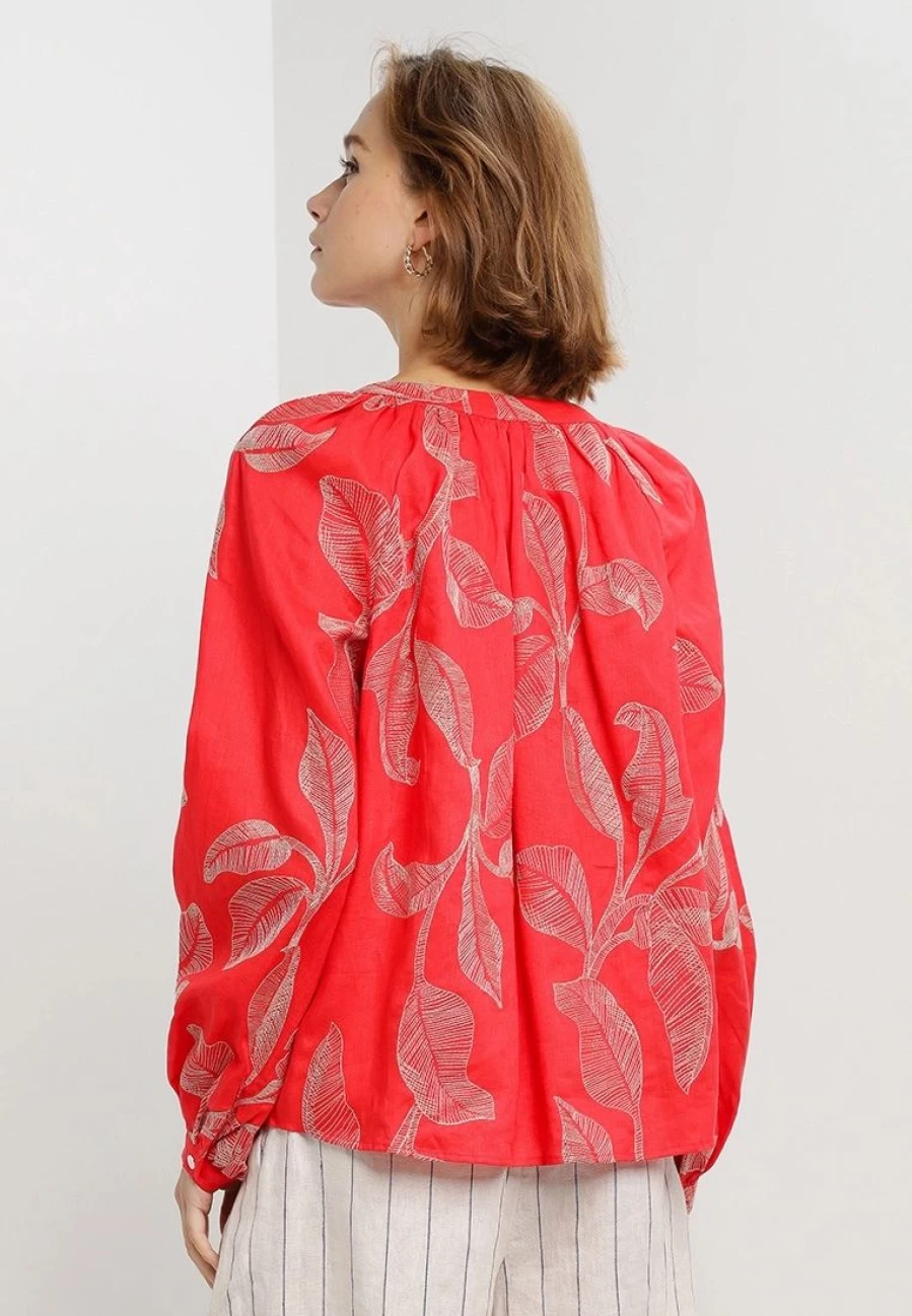 Embroidered Long Sleeve Top with All-Over Design - Banana Republic