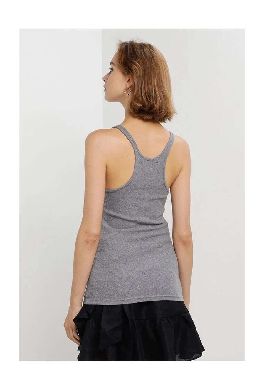 Banana Republic Ribbed Racerback Tank Top for Women - Soft Stretch Comfort Fit Sleeveless Shirt