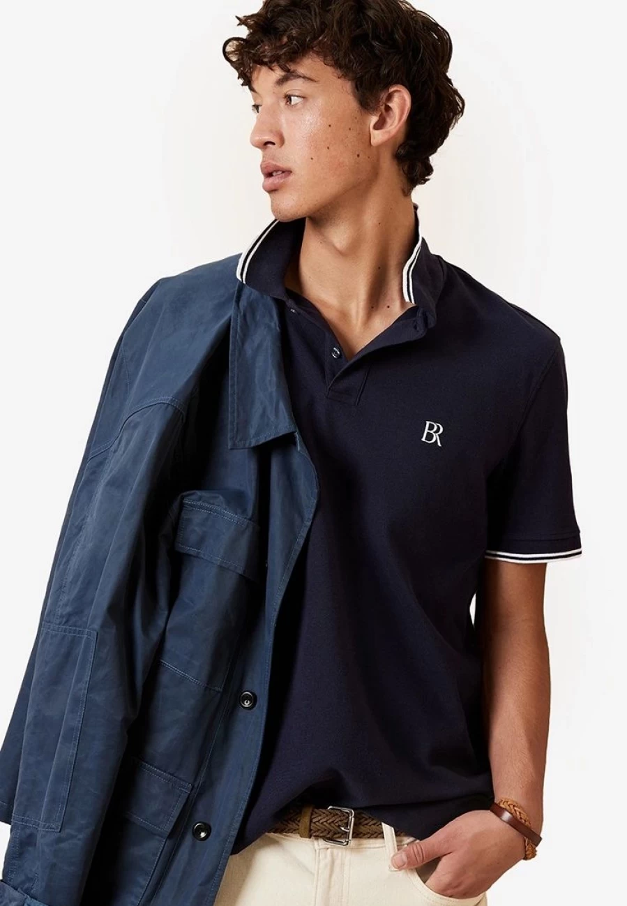 Banana Republic Men's Classic Fit Tipped Pique Polo Shirt for Casual Wear