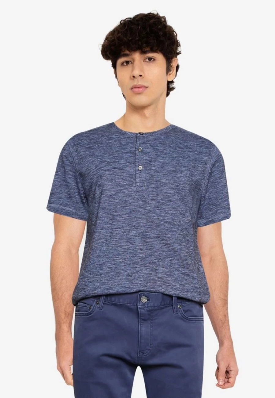 Organic Cotton Slub Henley T-Shirt – Relaxed Fit Short Sleeve Top for Men