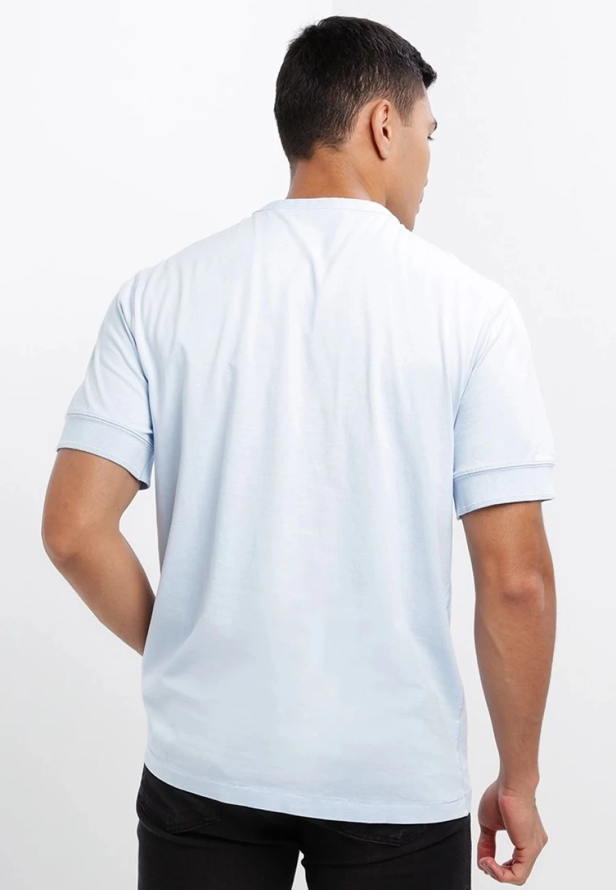Banana Republic Men's GMT Dye Henley T-Shirt - Soft Cotton Short Sleeve Top