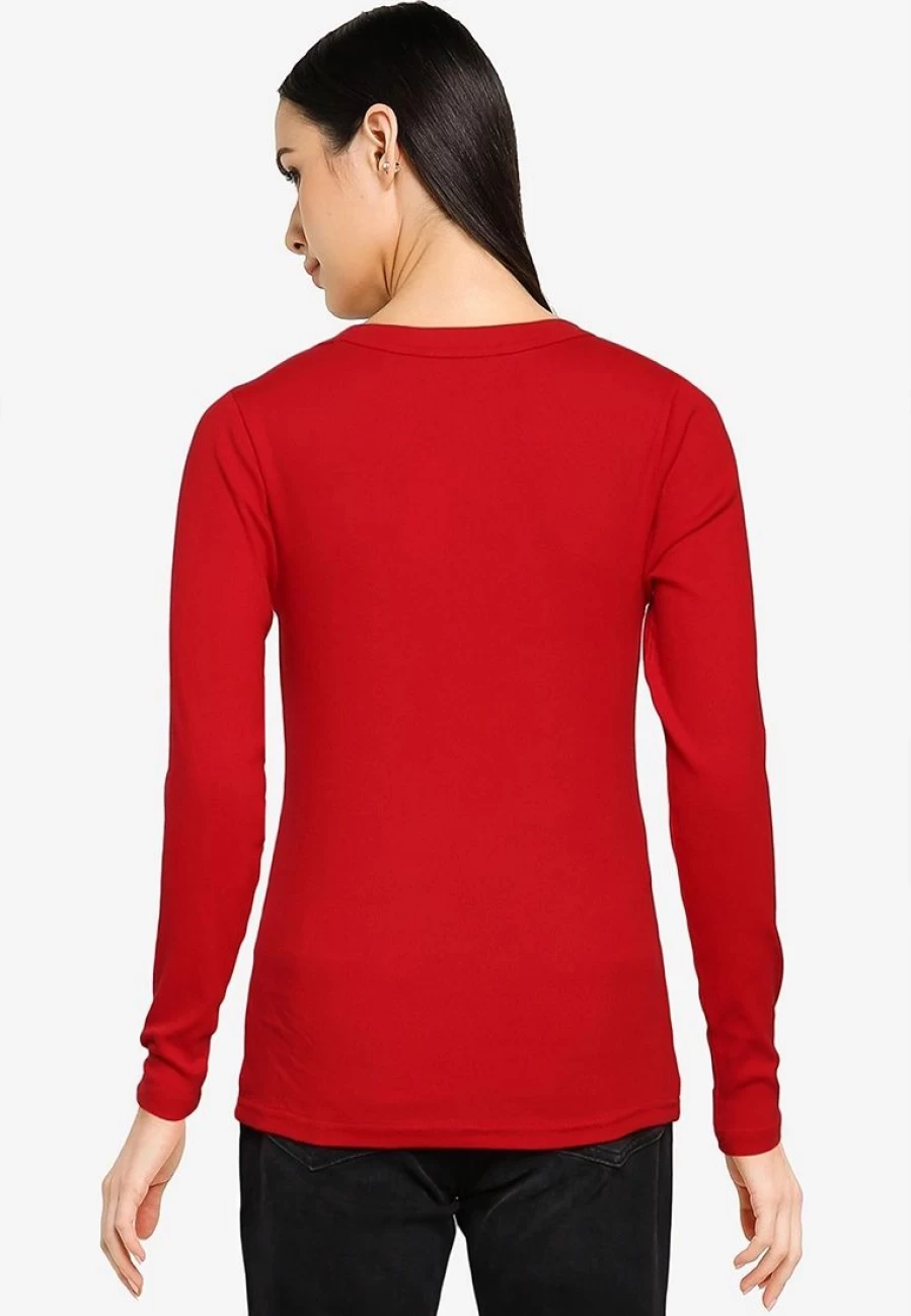 Banana Republic Long Sleeve Cotton Ribbed Crewneck T-Shirt for Men and Women