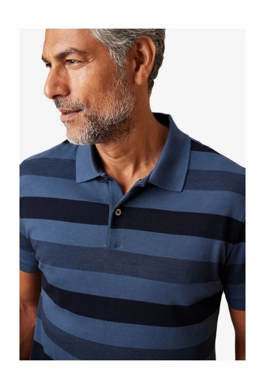 Banana Republic Luxury Striped Polo Shirt for Men - Classic Allover Stripe Design - Premium Comfort Fit