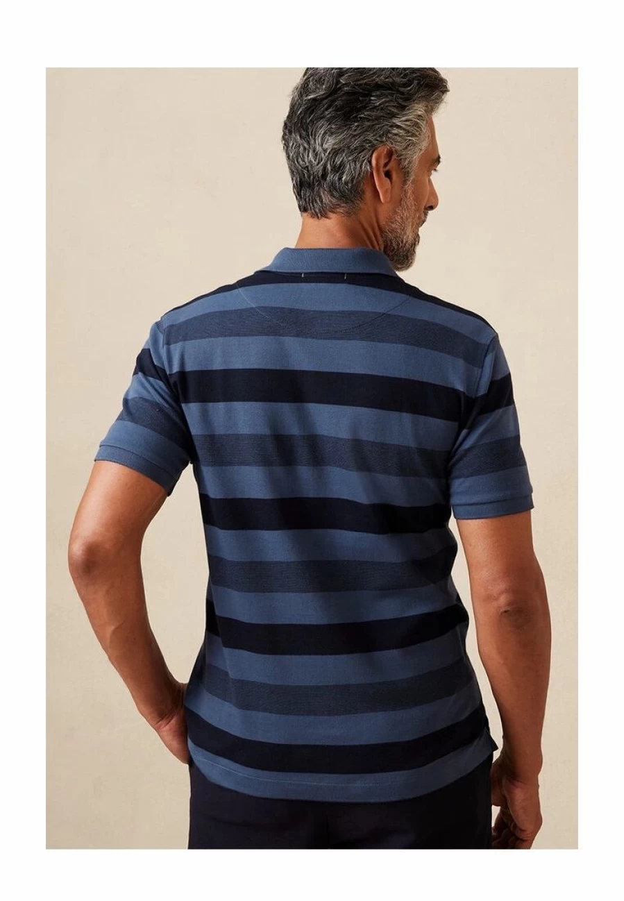 Banana Republic Luxury Striped Polo Shirt for Men - Classic Allover Stripe Design - Premium Comfort Fit