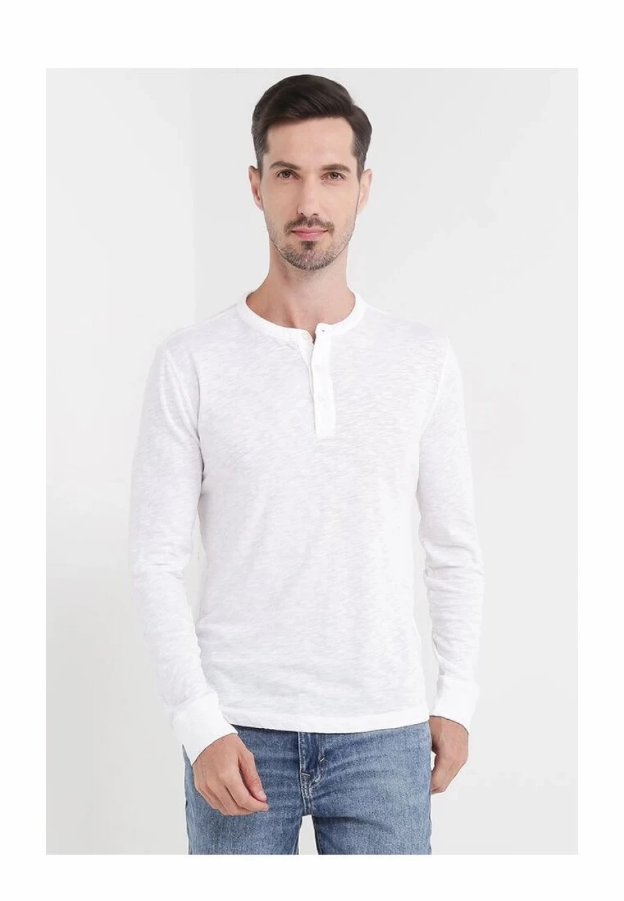 Banana Republic Men's Long Sleeve Henley Shirt - Soft Cotton Crewneck Tee
